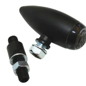 Super-Preis HIGHSIDER LED-Rücklicht MICRO-BULLET, glattes schwarzes Gehäuse, Glas getönt, E geprüft