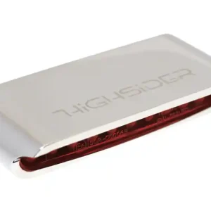 HIGHSIDER STRIPE LED-Rücklicht, mit Universal Alu-Gehäuse, chrom, Glas rot, E-geprüft, Set. Schneller Versand