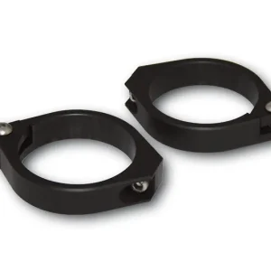 Neu HIGHSIDER CNC Alu Standrohrschellen, 47+49+50+52+54 mm, schwarz, 1 Set