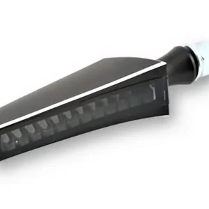 Top-Seller LED Sequenz-Blinker STS 1, schwarz/ silber, E-geprüft, 1 Set