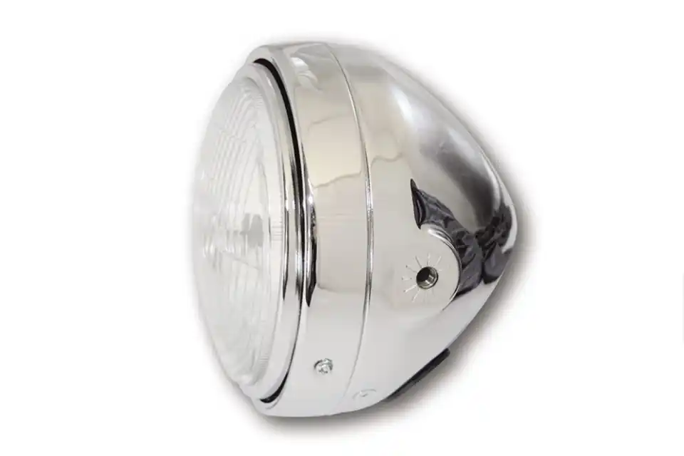 Angebot SHIN YO 5-3/4 Zoll Hauptscheinwerfer, geriffeltes Glas mit Standlicht, schwarz mattes Metallgehäuse, H4, 12V 60/55 W, seitliche Befestigung, E-geprüft. (1 Stk.)