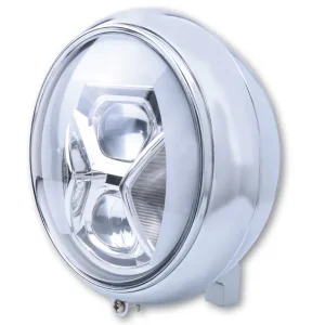 Markenware 7 Zoll LED Scheinwerfer YUMA 2 TYP 8 mit Tagfahr- und Kurvenlicht, E-geprüft, in verschiedenen Farben erhältlich.