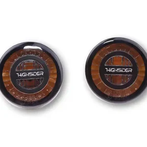 HIGHSIDER ROCKET LED Blinker Einheit, schwarzes Alugehäuse, getöntes Glas, E-geprüft., 1 Set Finale Aktion