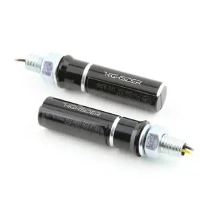 Mega-Angebot HIGHSIDER CONERO LED Blinker, schwarzes Aluminium Gehäuse, getöntes Glas, Paar, E-geprüft.