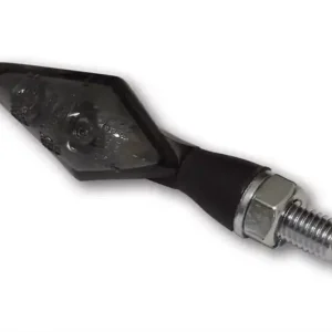 Preisreduziert HIGHSIDER LED-Blinker/Positionsleuchte PEN HEAD DOUBLE, schwarzes Metallgehäuse, getöntes Glas, Paar, E-geprüft.