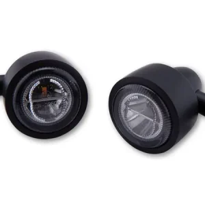 LED Rück-, Bremslicht, Blinker CLASSIC-X1, klassisch geformten Fahrtrichtungsanzeiger mit getöntem Reflektor, in Silber und in Schwarz seidenmatt eloxiert erhältlich, E-geprüft, Paar. Sofort Bestellen