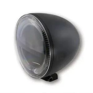 Neue Ware HIGHSIDER 5 3/4 Zoll LED-Hauptscheinwerfer CIRCLE mit DRL / PL , schwarzes Metallgehäuse, untere Befestigung, E-geprüft.