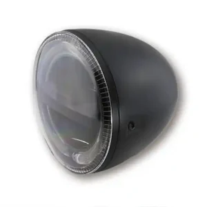 HIGHSIDER 5 3/4 Zoll LED-Hauptscheinwerfer CIRCLE mit DRL / PL , schwarzes Metallgehäuse, seitliche Befestigung, E-geprüft. Neue Kollektion