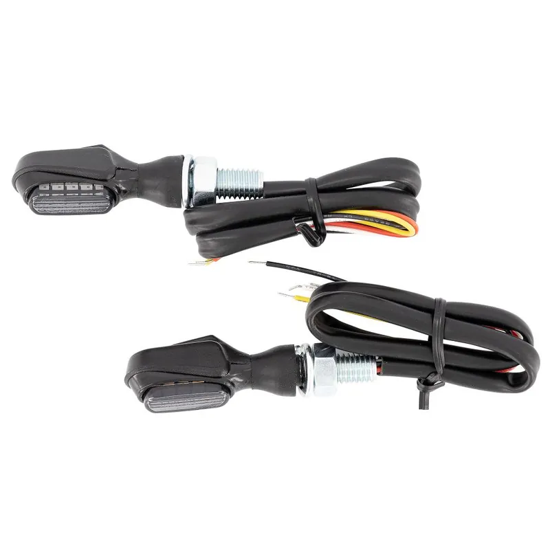 Nur Heute Highway Hawk LED Blinker-, Rück- und Bremslichtset  "Heat" schwarz mit E-Prüfzeichen M8 Gewinde 12V2.2W (2 Stück)