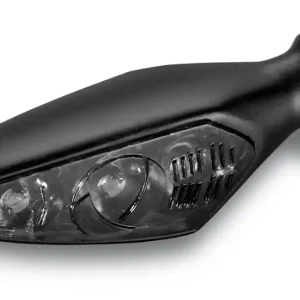 Finale Aktion Kellermann Rhombus S DF Dark -hinten links- 3in1 LED Blinker mit Rück- & Bremslicht für Motorrad
