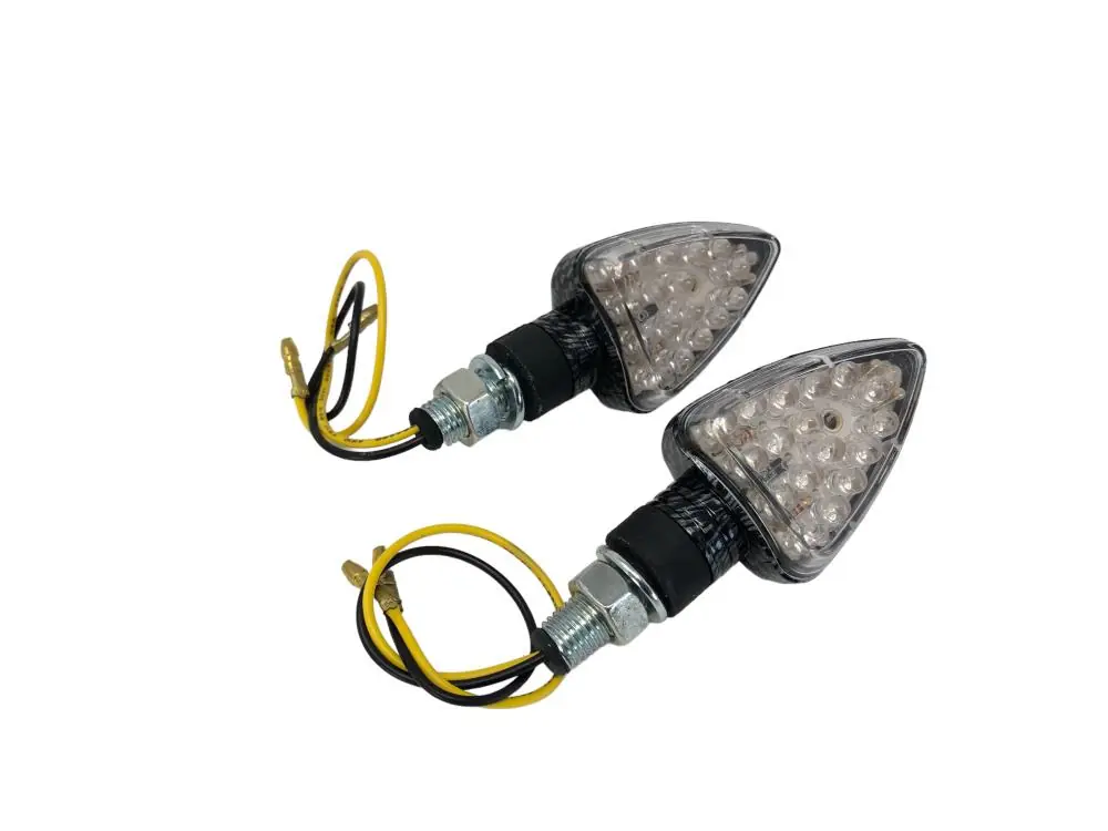 Highway Hawk LED Blinker Set "Arrow" carbon optik E-Markierung / M10 Gewinde (2 Stück) Mega-Angebot