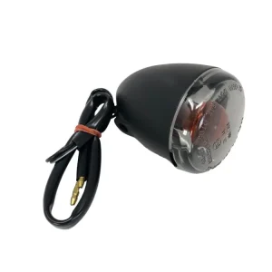Markenprodukt Highway Hawk Blinker "HD-Style 5/16" " in schwarz E-Markierung 12V21W /Weiße Linse/ Gelbe Glühlampe/ M8 (1 Stck)