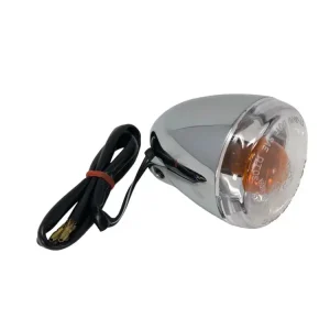 Highway Hawk Blinker "HD-Style 5/16" " in Chrom E-Markierung 12V21W /Weiße Linse/ Gelbe Glühlampe/ M8 (1 Stck) Günstig