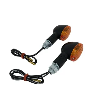 Neuheit Highway Hawk Blinker Set "Mini Cateye" schwarz mit E-Prüfzeichen M10 / 12V23W halogen (2 Stck)