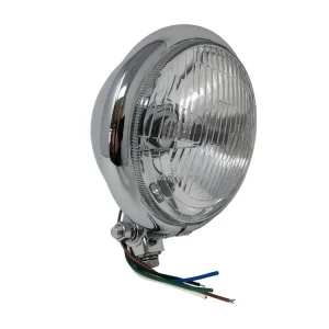 Highway Hawk Hauptscheinwerfer 5 1/2" "Bates Style" mit E-mark H4 12V605W - chrom (1 Stk.) Aktuell