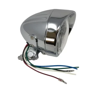 Neue Ware Zusatzscheinwerfer 90 mm „Tech Glide Rib-Shell“ Chrom H4 – Highway Hawk