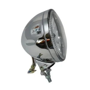 Highway Hawk Hauptscheinwerfer mit LED-Ring mit E-Mark - 145 mm (5 3/4'') H4 12V605W 3 chrom (1 Stk.) Zertifiziert