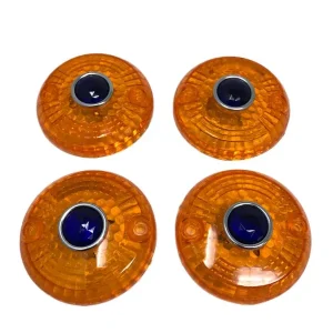 Highway Hawk Blinkergläser "Bluedot" für Kawasaki EN500/VN750/ VN1500 neue Modelle (4 Stück) Garantierte Lieferung