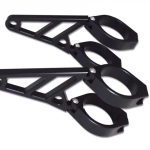 Meistverkauft Highsider CNC Scheinwerferhalter-Set kurz - schwarz für 35-37 mm Durchmesser (1 Set)