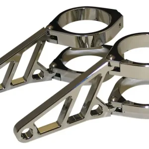 Direktkauf Highway Hawk Scheinwerfer Halterung Set mit Klemmen und Haltern in chrom - für 49-54mm Durchmesser