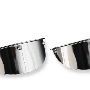 Neue Ware Highway Hawk Lampenschirm "Glatt" in Chrom für Zusatzscheinwerfer/ Hauptscheinwerfer mit 115 mm (4,5") Durchmesser - (1 Paar)