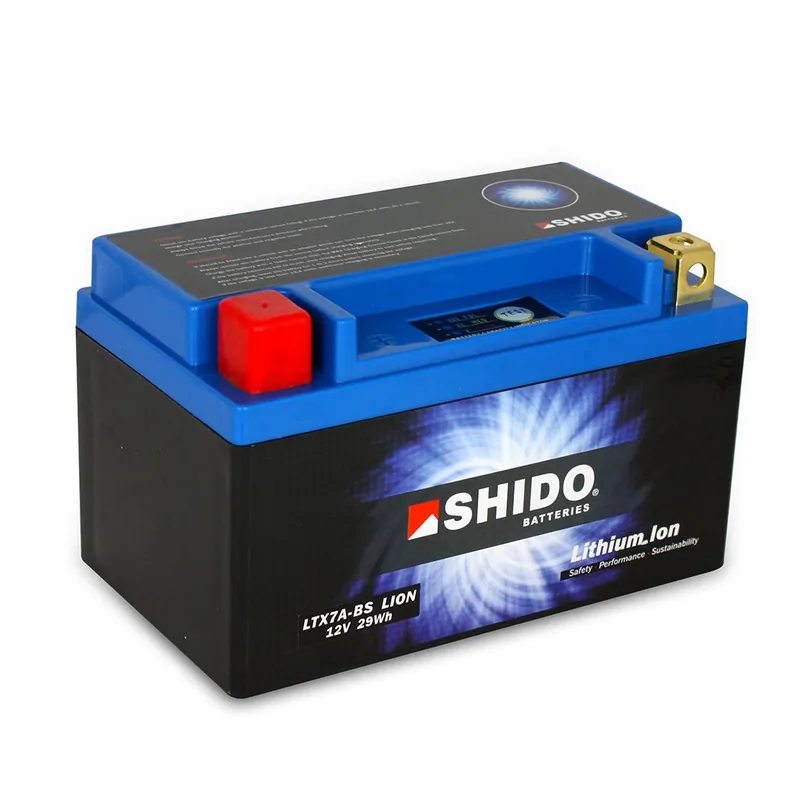 Meistverkauft Shido Batterie 12V 2,4AH6AH YTX7A-BS Lithium-Ionen 50615 LTX7A-BS LION -S-