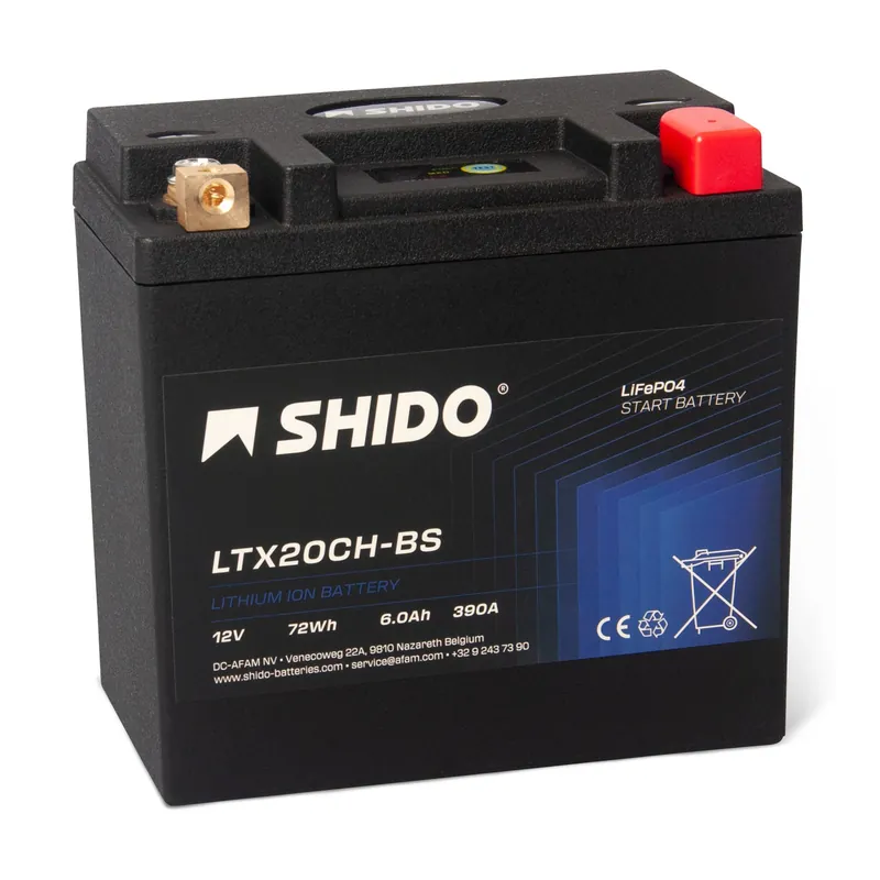 Shido Batterie 12V 6AH18AH YTX20CH-BS Lithium-Ionen LTX20CH-BS LION -S- Neuheit