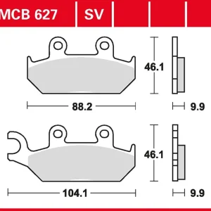TRW Bremsbelag Sinter Street MCB627SV Neue Ware
