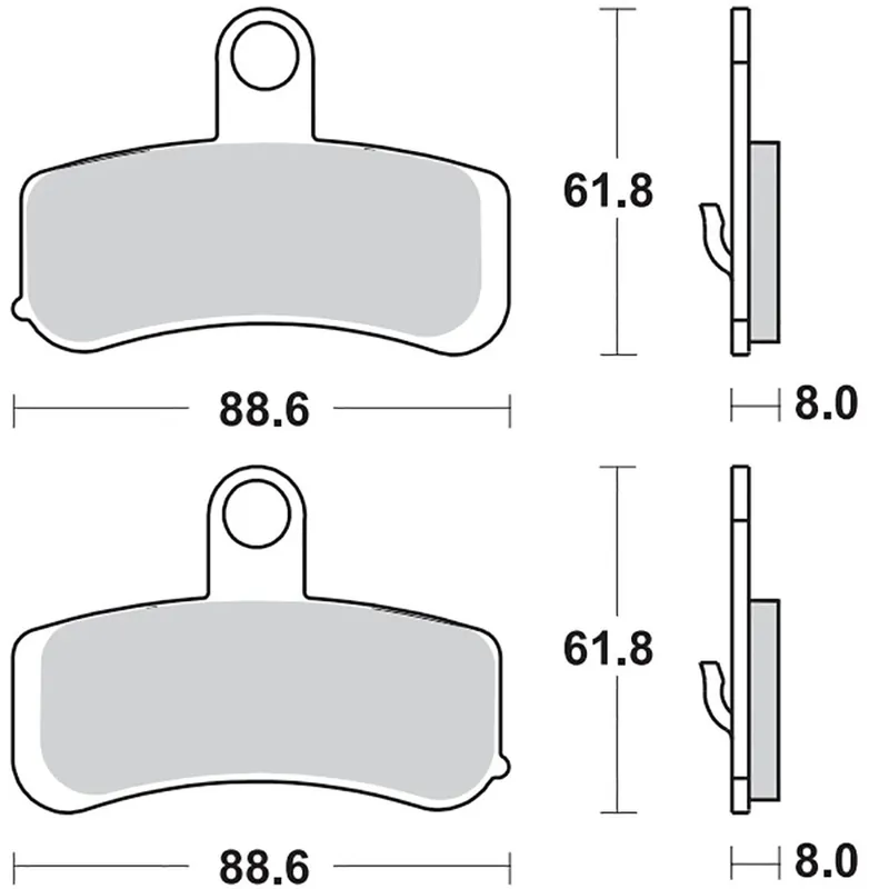 Abverkauf Moto-Master Bremsbelag RoadPRO Sinter vorn 411501