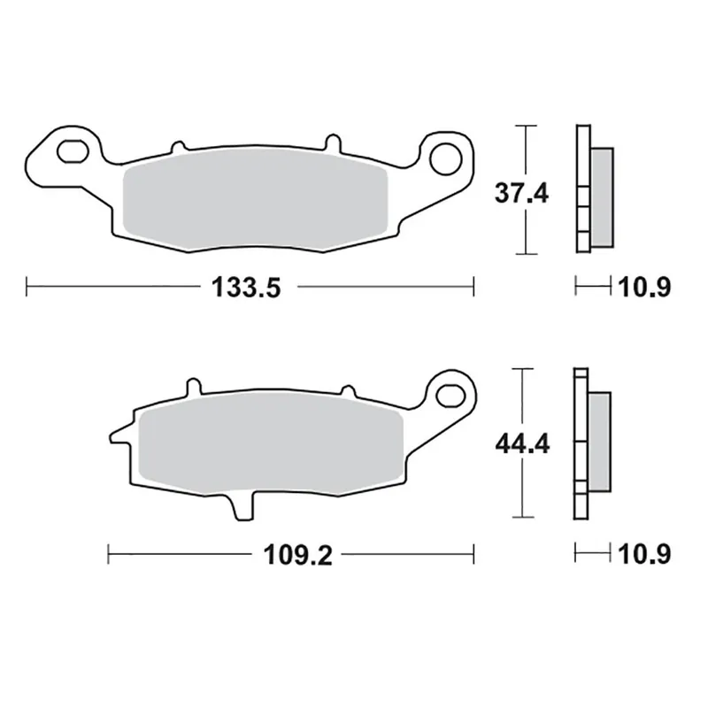 Meistverkauft Moto-Master Bremsbelag RoadPRO Sinter hinten 410902