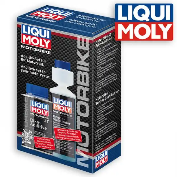Nur Für Kurze Zeit LIQUI MOLY Motorbike Performance Set, 4T Bike Additive 125ml + Benzin Stabilisator 250ml