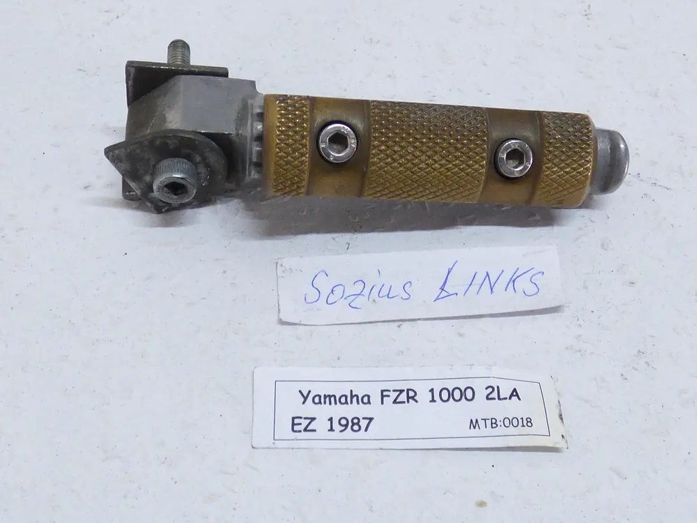 Garantierte Lieferung Yamaha FZR 1000 2LA Fußraste Sozius links ohne gummi