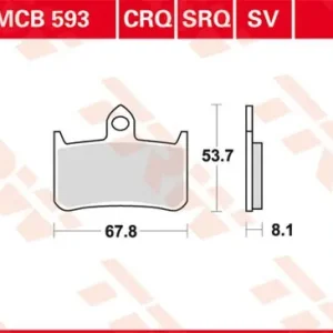 Expressversand TRW Lucas MCB593SV Bremsbelag