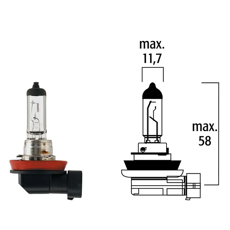 Rabatt Flösser Lampe 12V 55W H11 PGJ19-2 VPE1 2110