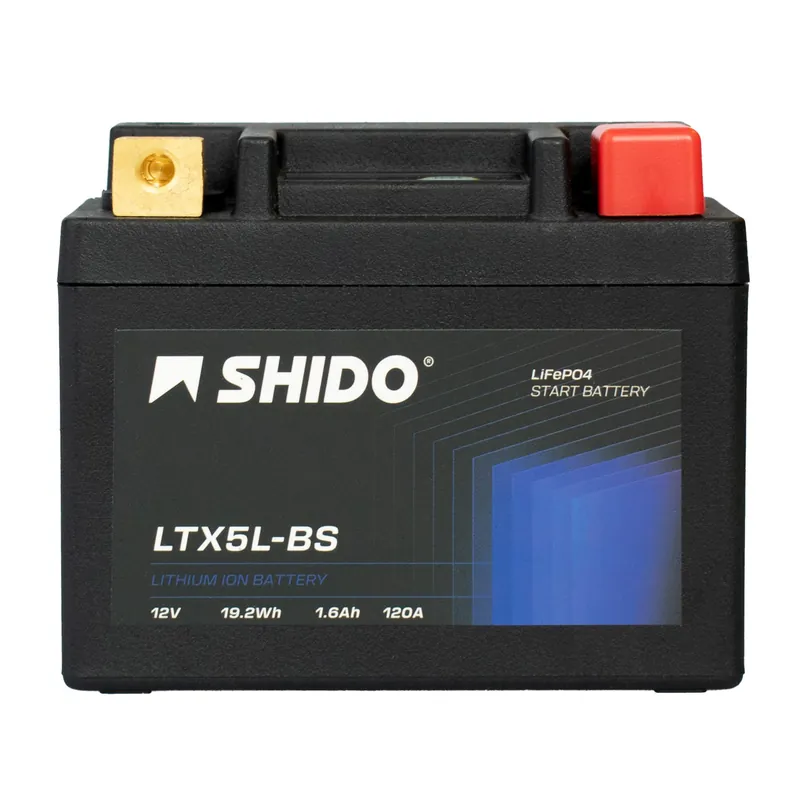Sichere Zahlung Shido Batterie 12V 1,6AH4AH YTX5L-BS Lithium-Ionen 50412 LTX5L-BS LION -S-