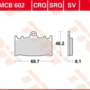 Sonderaktion TRW Lucas MCB602SV Bremsbelag
