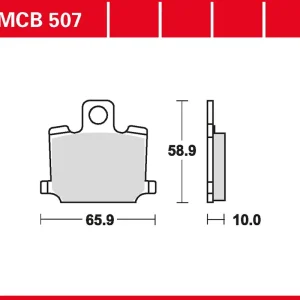 TRW Bremsbelag organisch MCB507 Kostenloser Versand