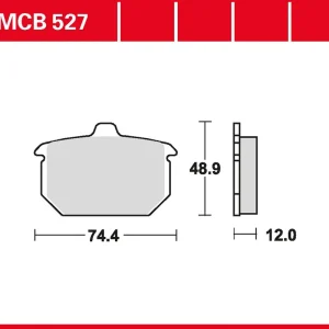 Direktkauf TRW Bremsbelag organisch MCB527
