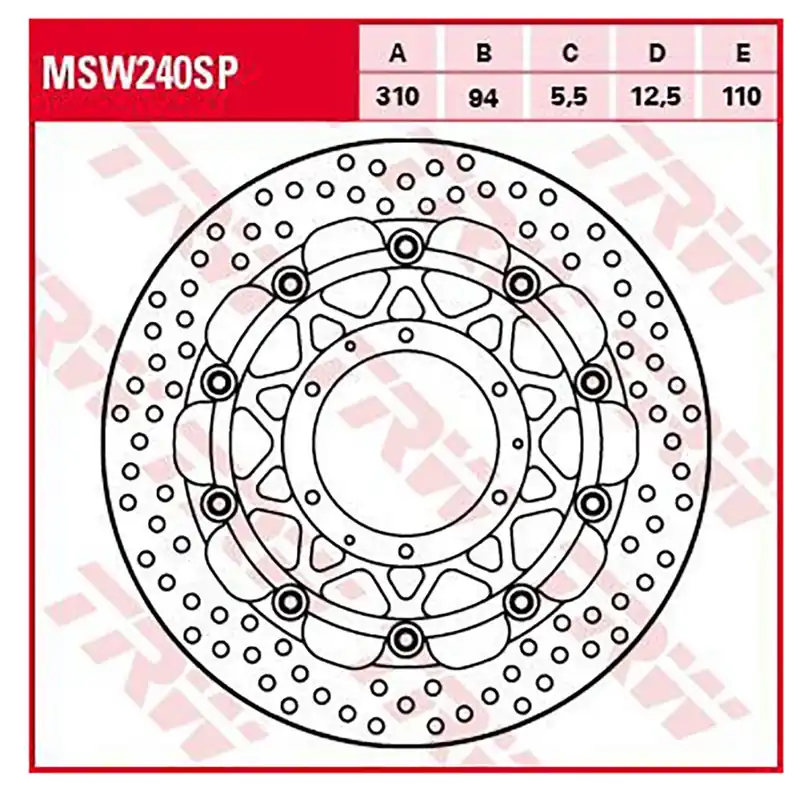 Markenware TRW Bremsscheibe 5,5 mm ohne ABE MSW240SP