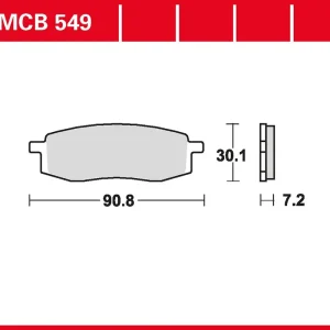 Neuheit TRW Bremsbelag organisch MCB549