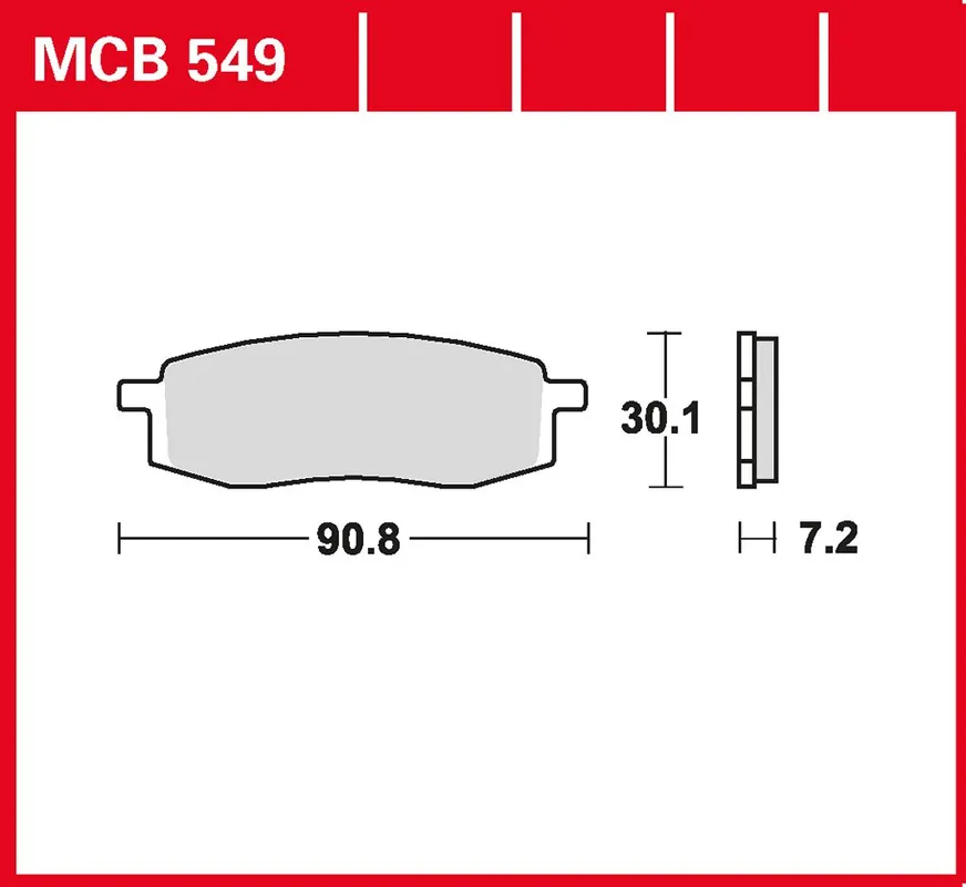 Neuheit TRW Bremsbelag organisch MCB549