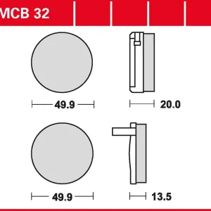 TRW Bremsbelag organisch MCB32 Neu Im Sortiment