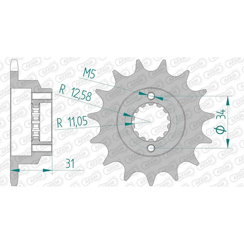 Geprüft Esjot Ritzel 52603-15 #520 15 Zähne 52603.15