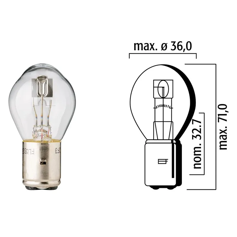 Floesser Lampe Flösser 12V 45/40W BA20d klar 24540 Kracherpreis