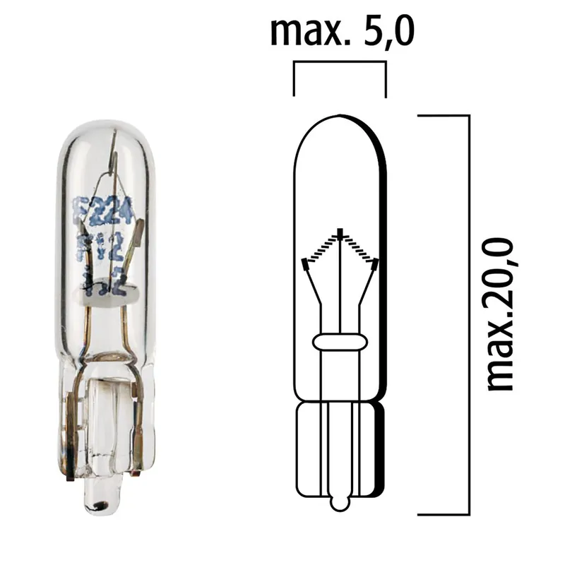 Flösser Lampen 12V 1.2W W2x4,6d Glassockel VPE10 4191 Online Kaufen
