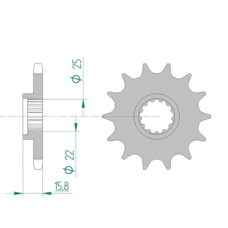Markenprodukt Esjot Ritzel 24508-15 #525 Sport 15 Zähne 50-29024-15S