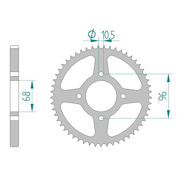 Esjot Kettenrad 10205-45 STAHL #428 45 Zähne 50-15013-45 Abverkauf