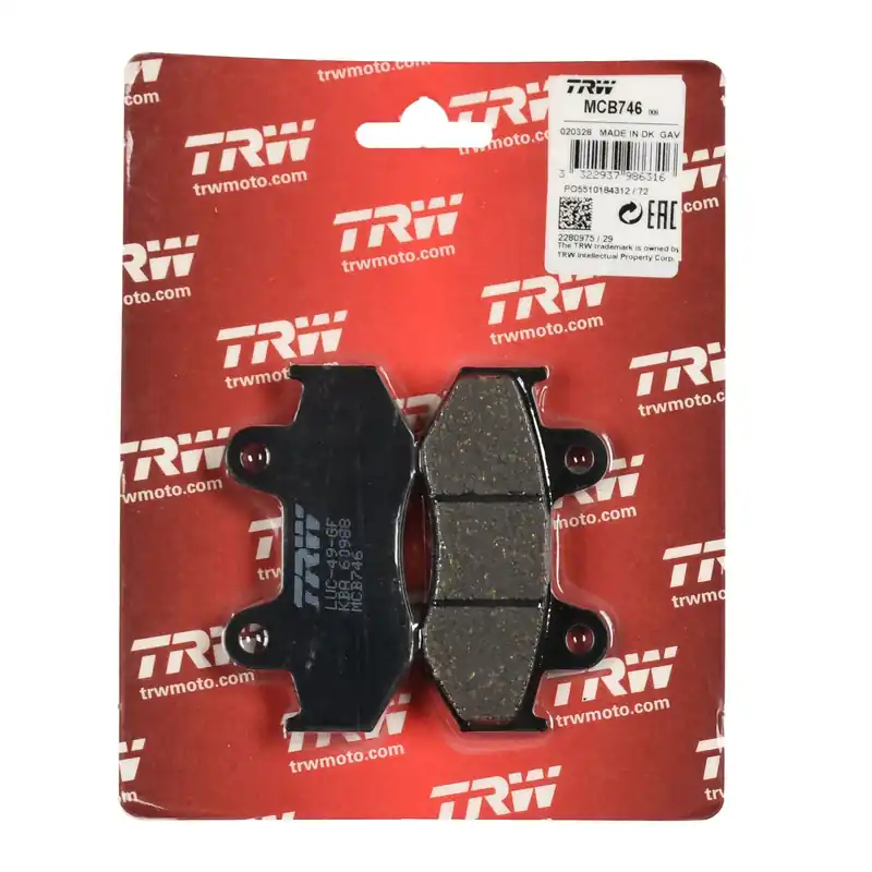 Sichere Zahlung TRW Bremsbelag organisch MCB746