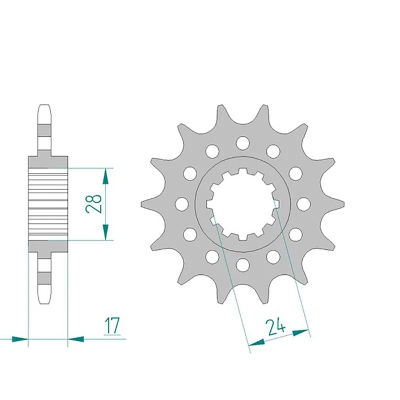 Super-Preis Esjot Ritzel 20511-16 #520 Sport 16 Zähne 50-32072-16S