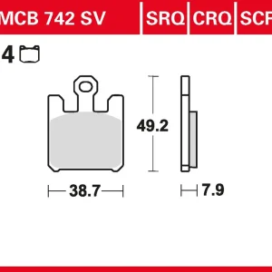 Preisknaller TRW Bremsbelag Sinter-Carbon Racing MCB742SCR